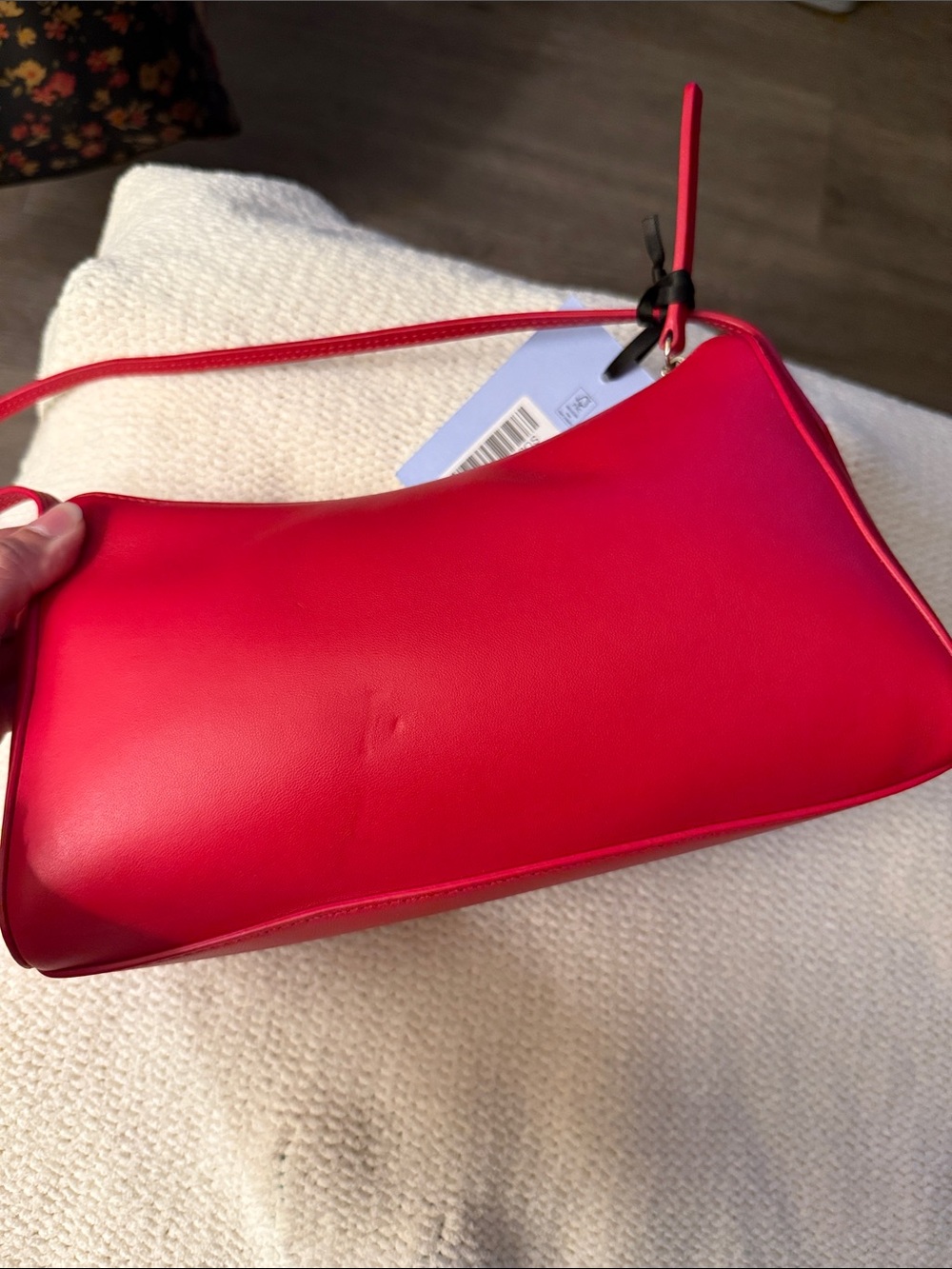 NWT REFORMATION Hannah Shoulder Bag, Lipstick Red - Picture 8 of 10
